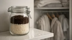 Ris och kaffe i en burk: enkla knepet som dämpar unken lukt i garderob och skåp